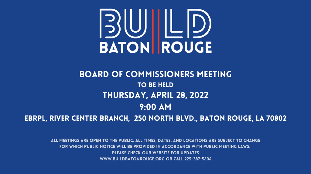 BBR Board of Commissioners April Meeting Notice